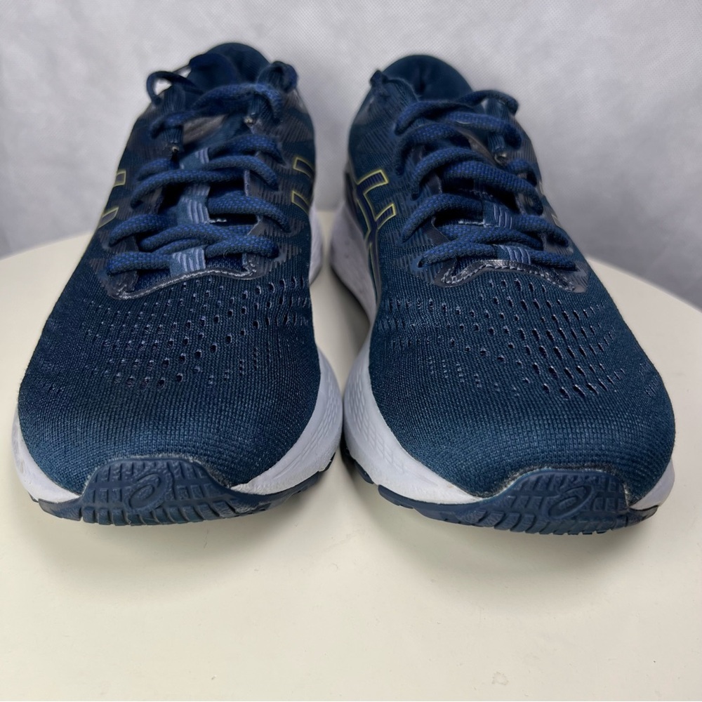Asics Gel Kayano 28 Womens 10 Navy Yellow Running Sneakers super clean - Picture 2 of 10
